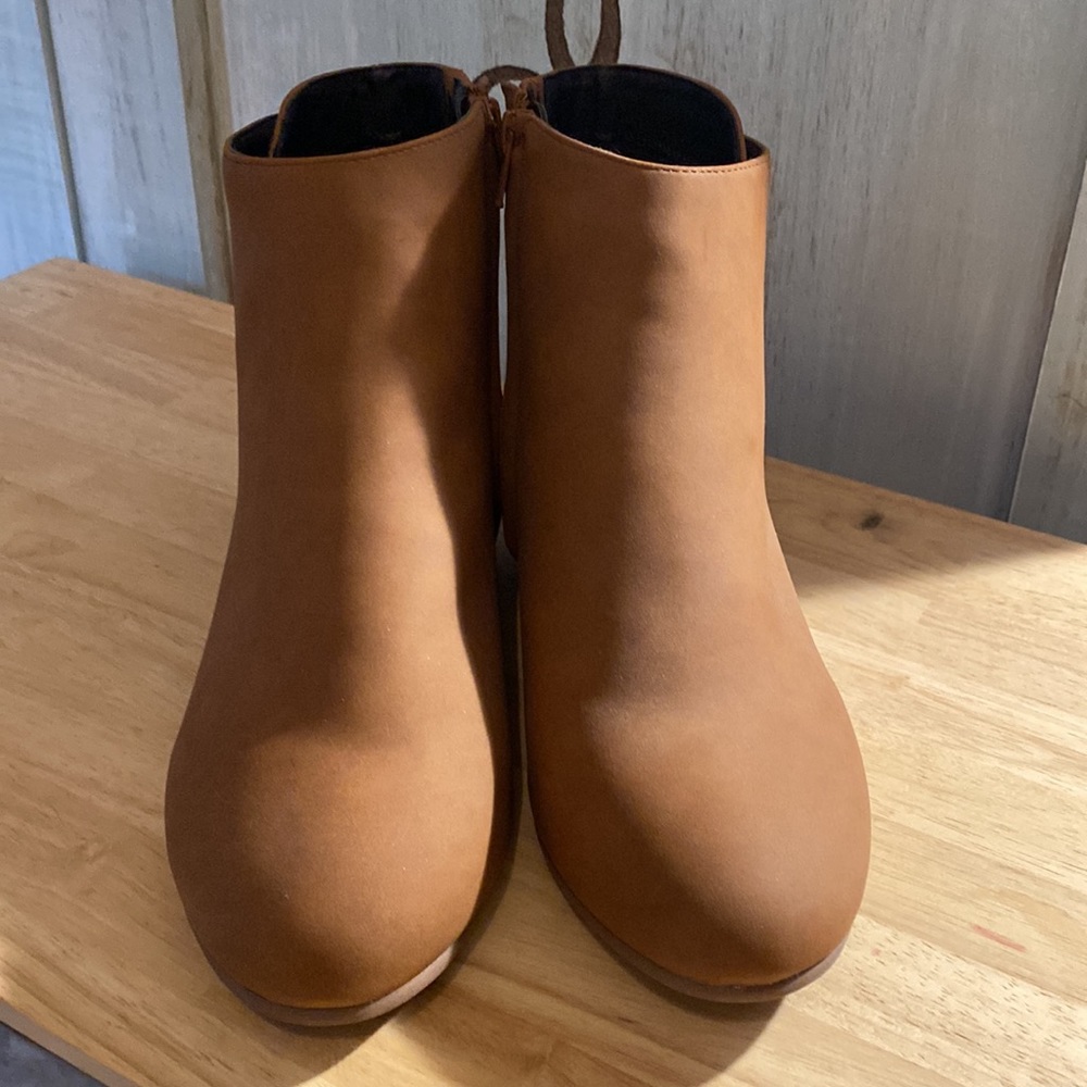 Rust Wedge Ankle Boots